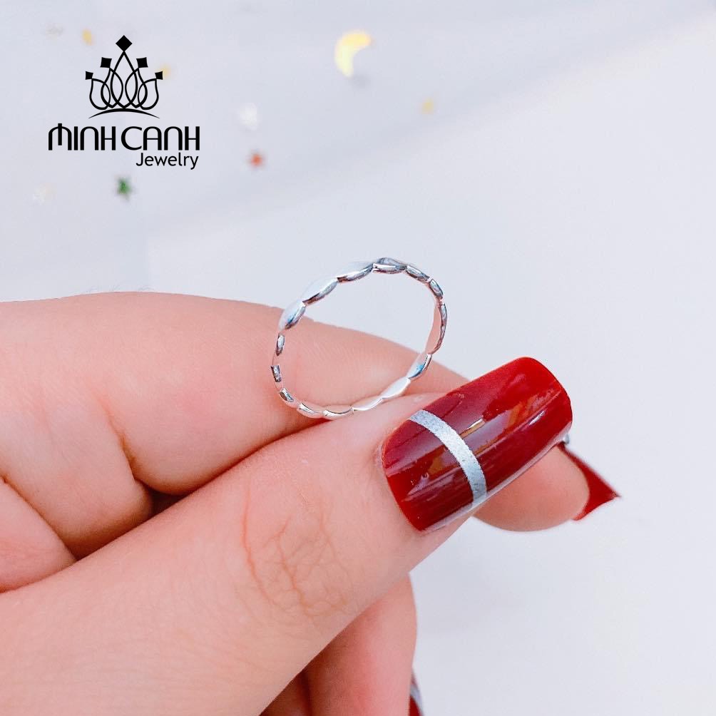 Nhẫn Bạc Chuỗi Elip Trơn - Minh Canh Jewelry