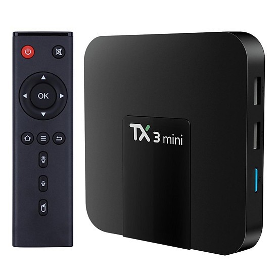 Android TV Box TX3 Mini-A, Wifi 2 băng tần 2.4GHZ/5GHZ, Bluetooth 4.1, Android TV 9 PIE, Ram 2GB, Bộ nhớ trong 16GB 5.0