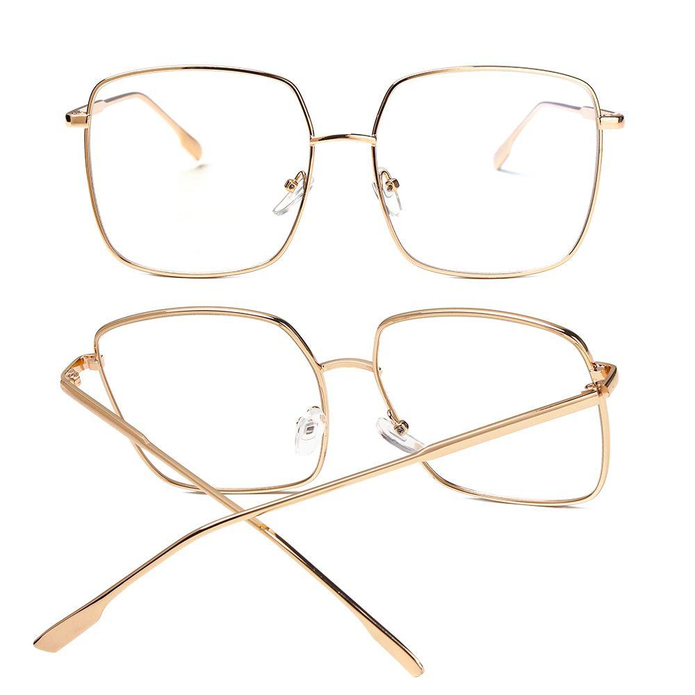 ESPO Mắt Kính Gọng Vuông Oversized Bằng Kim Loại