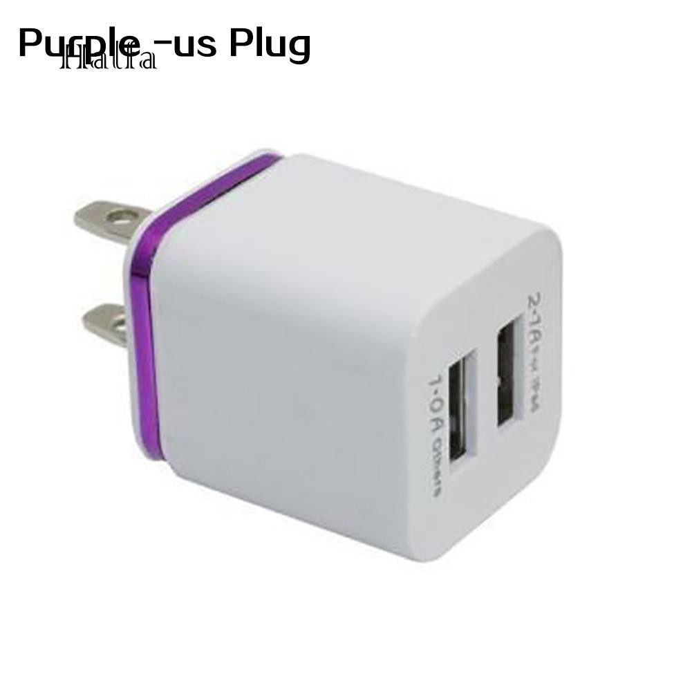 Củ sạc cắm tường 2 cổng kết nối USB điện áp 5V 2.1A tích hợp đèn LED | BigBuy360 - bigbuy360.vn