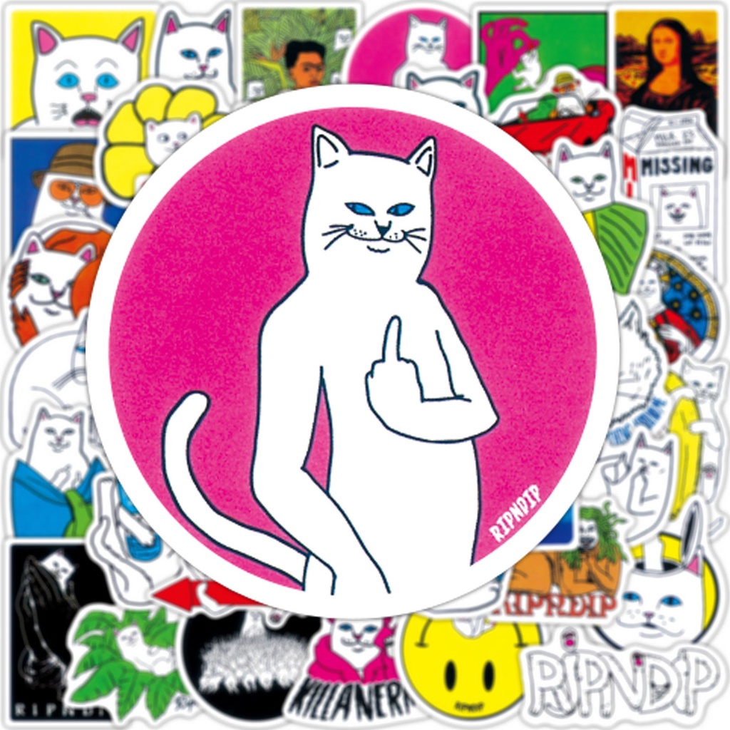 J· Bộ Hình Dán Chống Thấm Ripndip Lord Nermal, 50 tờ/bộ