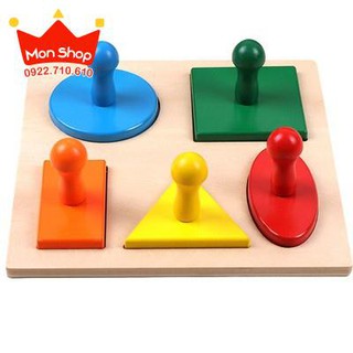 Giáo cụ Montessori 0-3 tuổi - Ghép hình 5 hình cơ bản