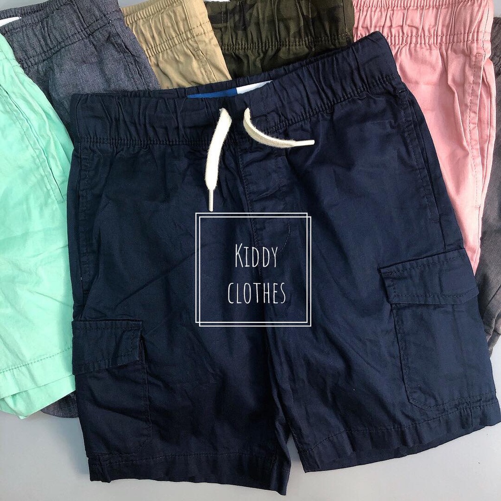 Quần short kaki lưng thun bé trai dây rút được hàng xuất dư xịn/Quần kaki túi hộp bé trai