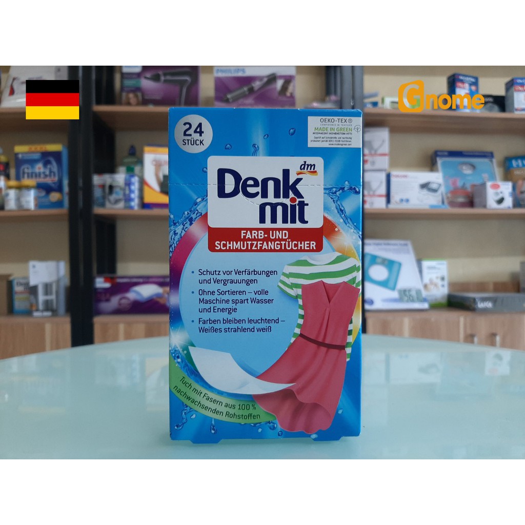Giấy hút màu Chống phai Quần áo Denkmit, 24 miếng [Nhập Đức]