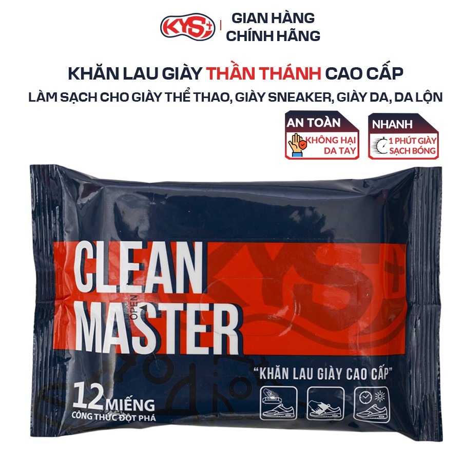 [Mã MABRHV155 giảm 15% đơn 250K] Khăn lau giày cao cấp Clean Master KYS vệ sinh cho giày thể thao, giày sneaker, giày da