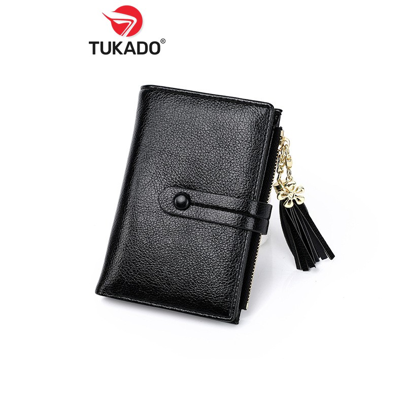 Ví Nữ Ngắn Mini Cầm Tay Forever Young Da Trơn Cao Cấp Nhiều Ngăn Tiện Dụng YL04 - Tukado