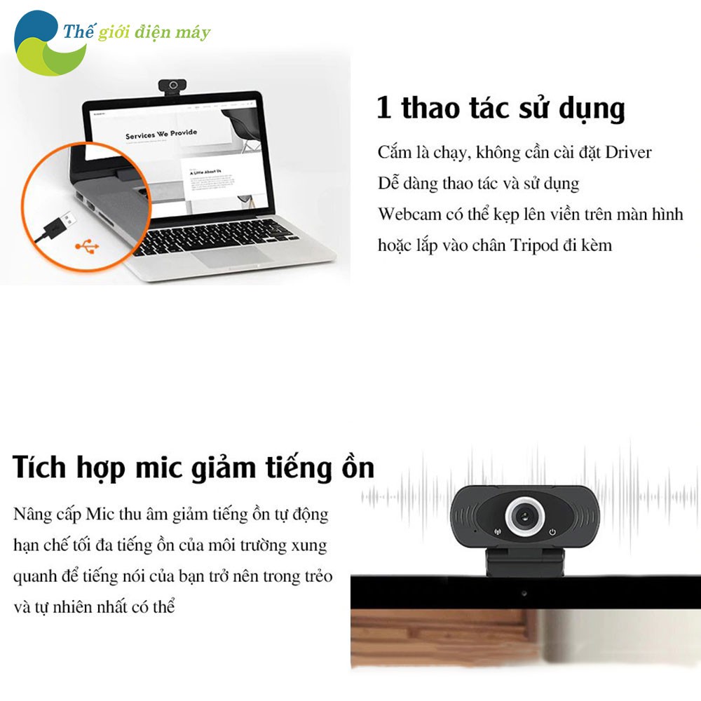 Webcam full HD 1080p Xiaomi IMILAB góc rộng 90 độ, tích hợp micro giảm ồn - Bảo hành 1 tháng - Shop Điện Máy Center | BigBuy360 - bigbuy360.vn