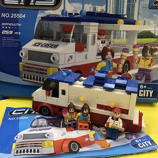 Đồ chơi lắp ráp Ausini 25504 Thành Phố Hiện Đại - Xe kem