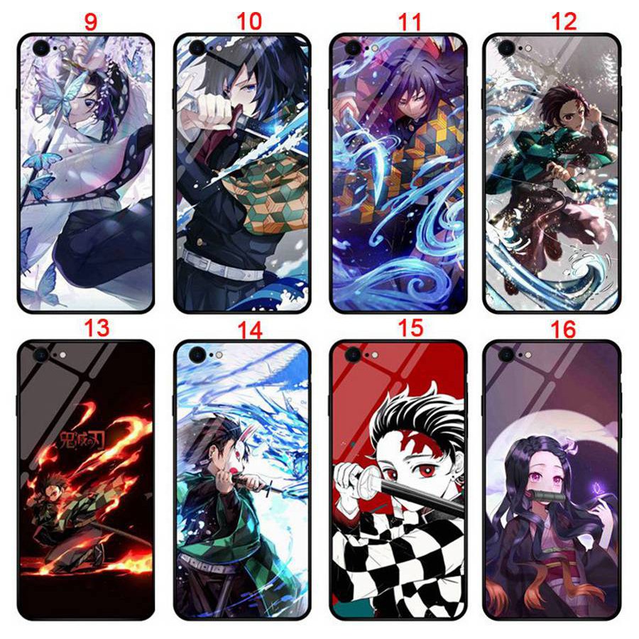 Ốp Điện Thoại Kính Cường Lực Cứng Chống Sốc In Hình Anime Demon Slayer: Kimetsu No Yaiba Cho Samsung Galaxy J7 Prime / J7 Pro / J7 2017 / J730