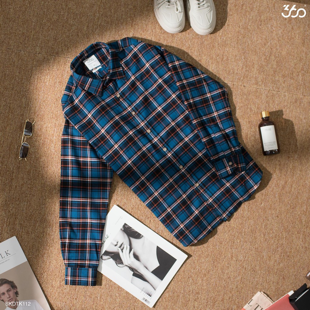 Áo sơ mi nam 360 BOUTIQUE họa tiết caro dài tay - SKDTK112 | BigBuy360 - bigbuy360.vn