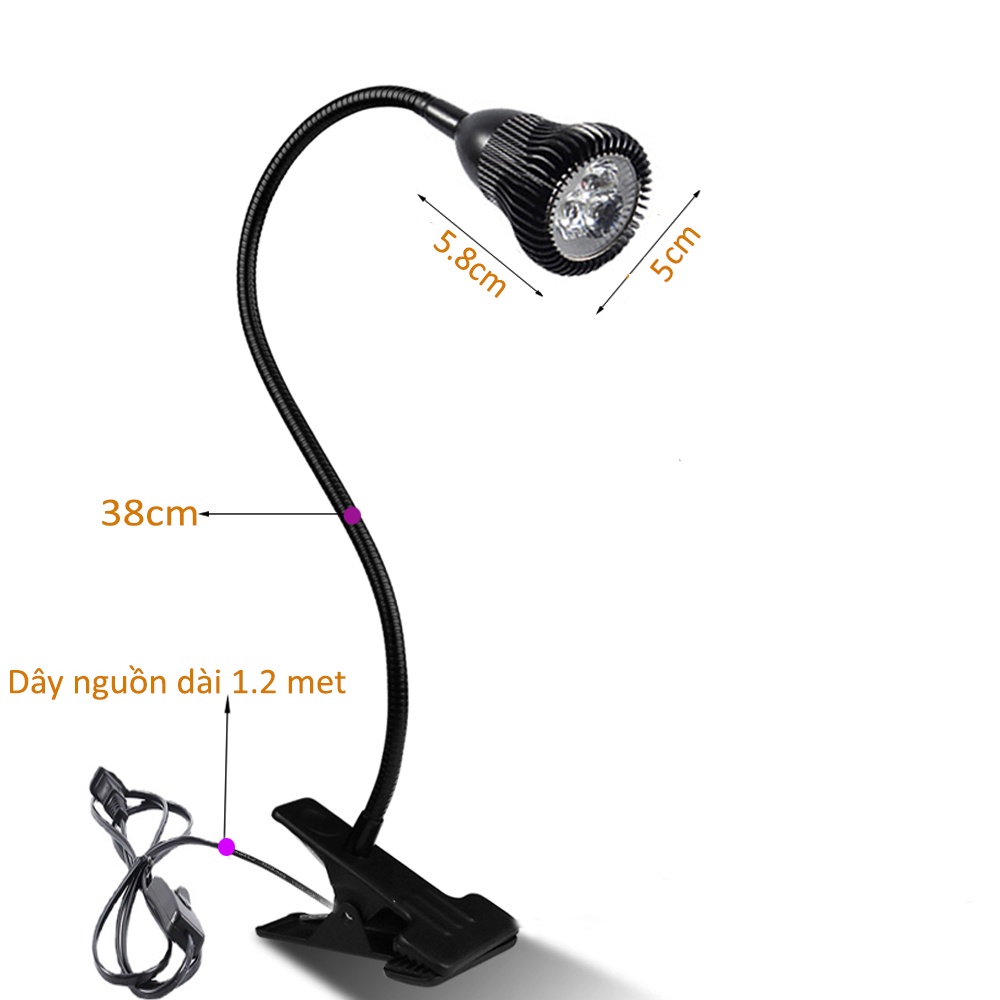 Đèn Led đọc sách đầu giường, Đèn rọi trang trí khách sạn, phòng ngủ Led 5W - 220V