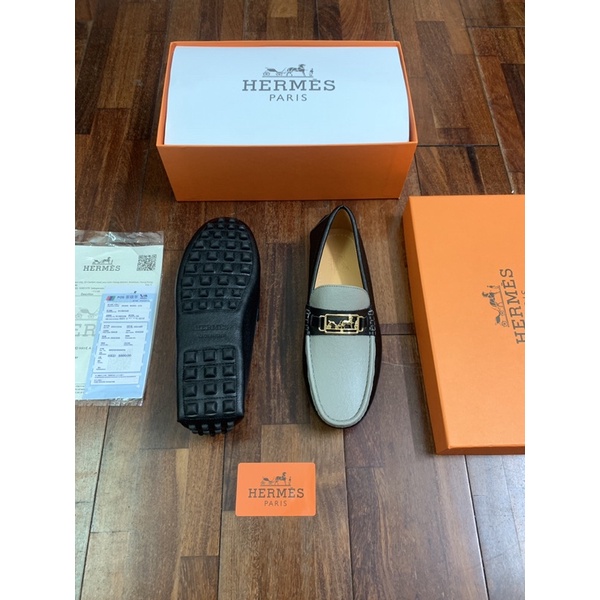 Giày lười nam moca HM, giày da thật đế cao su non, lót da. Form dáng không bai bền chắc. Hàng super fullbox thẻ bill