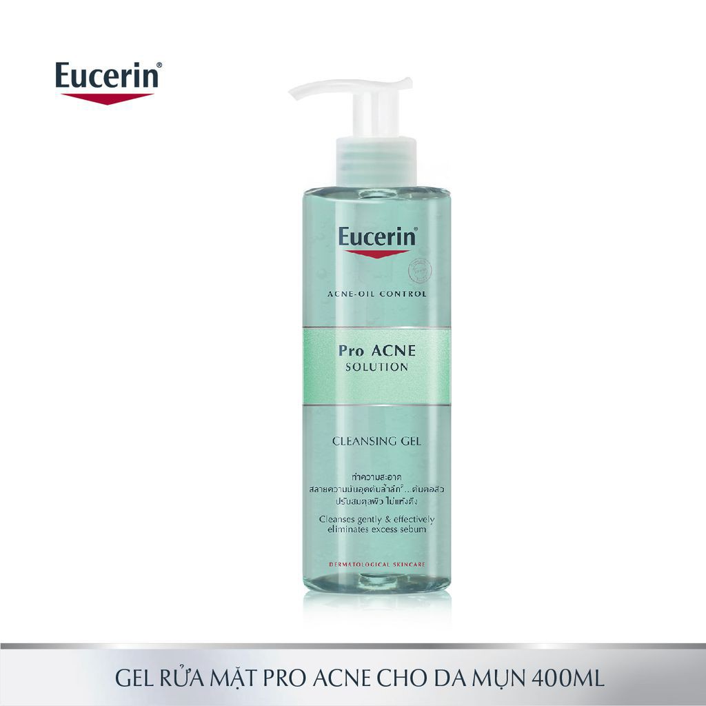 Eucerin Sữa Rửa Mặt Dạng Gel Dành Cho Da Nhờn Mụn ProAcne Cleasing Gel 400ml