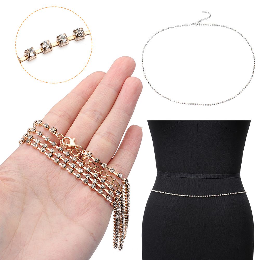 Dây chuyền đeo bụng bằng hợp kim nhiều màu sắc thời trang sành điệu cho nữ