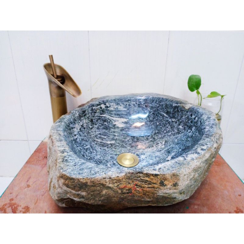 chậu lavabo đá vân mây tự nhiên | BigBuy360 - bigbuy360.vn