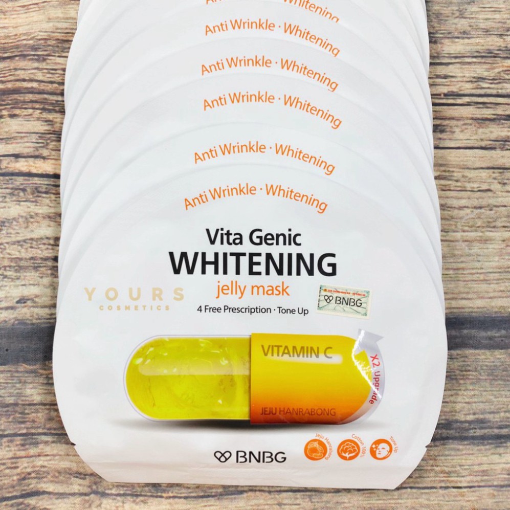 [Phân Phối Chính Thức] Mặt Nạ Viên Thuốc Banobagi Màu Vàng Dưỡng Sáng Da Whitening Jelly Mask Dành Cho Mọi Loại Da F60