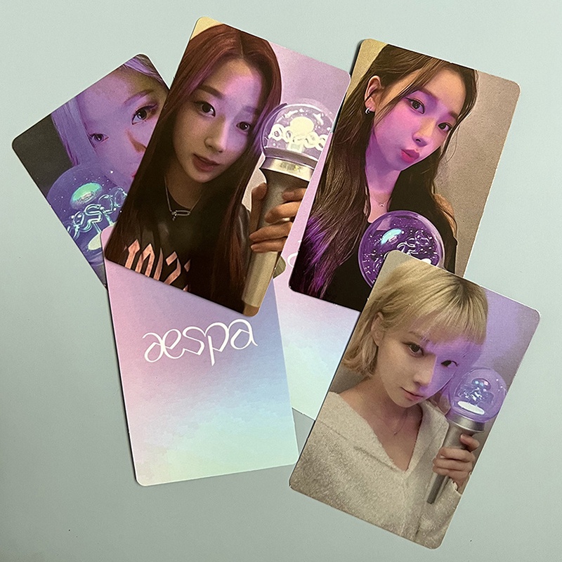 Set 4 Tấm Thẻ Ảnh Lomo Nhóm Nhạc Kpop Aespa