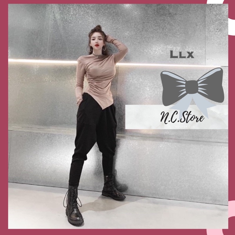 Set Áo giấy Vạt + Quần Bom cực Xinh