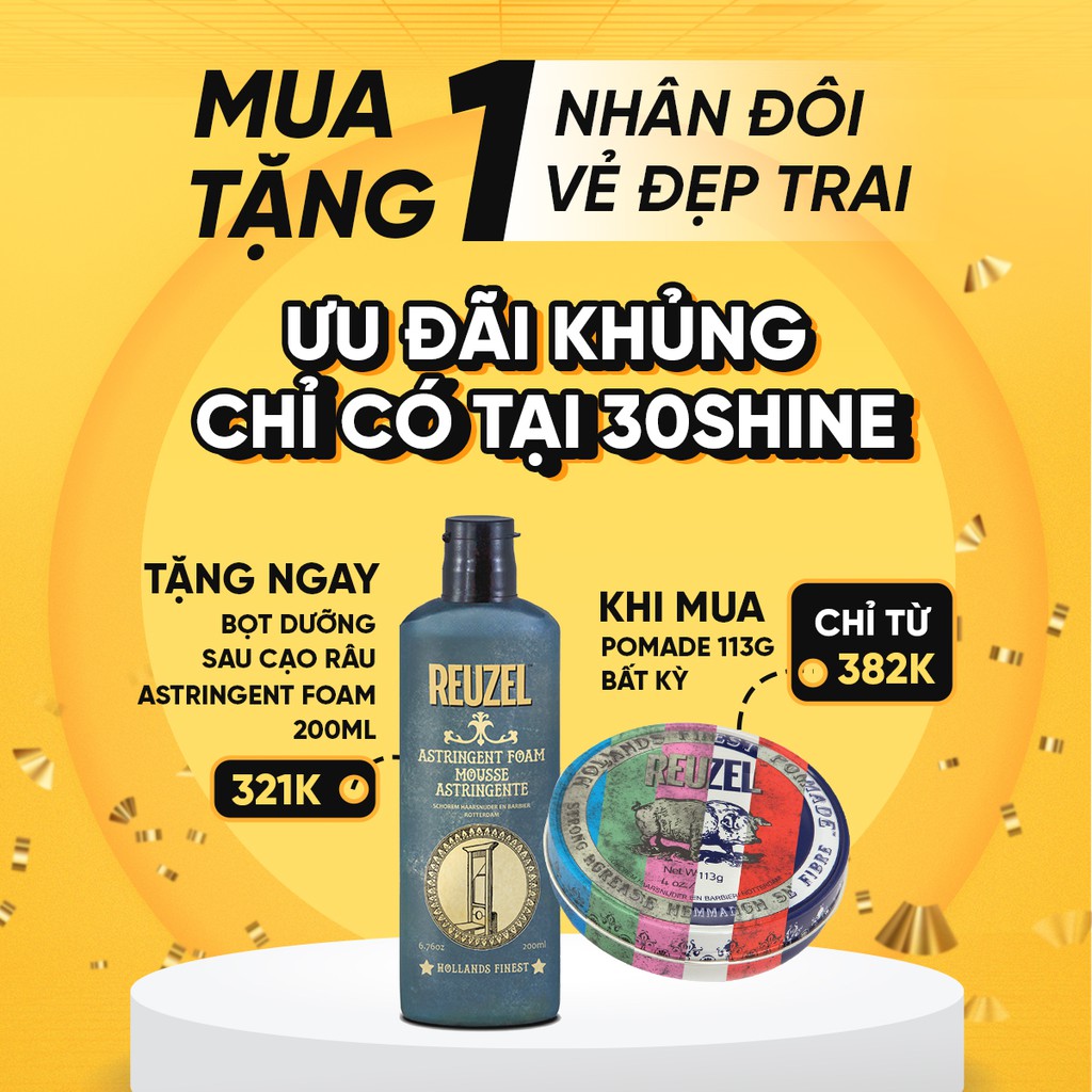 Kem dưỡng da sau cạo râu Reuzel Astringent Foam 200ml