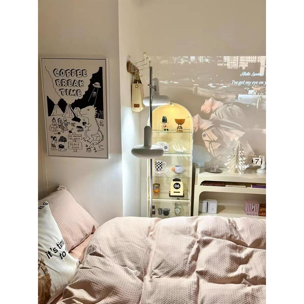 Tủ to trắng để đồ trưng bày phụ kiện đồ chơi cốc mô hình cực xinh cực đẹp cửa có mút nam châm, hàng tháo lắp