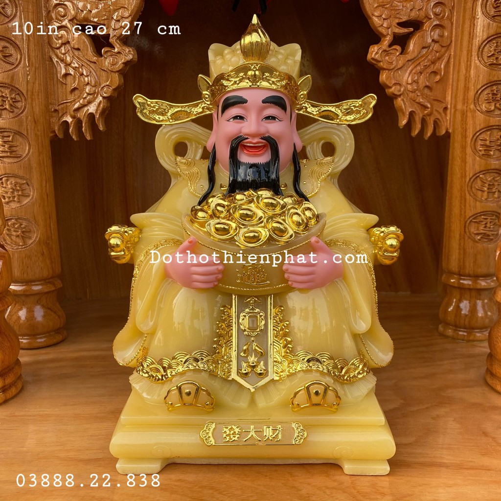 Ông thần tiền đá 10in cao cấp