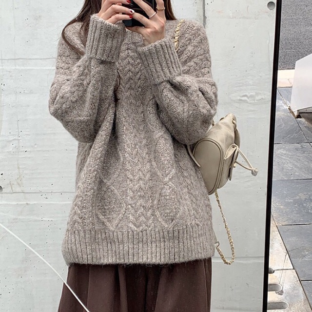 [Order] Áo len ulzzang vặn thừng-Freesize form rộng | BigBuy360 - bigbuy360.vn