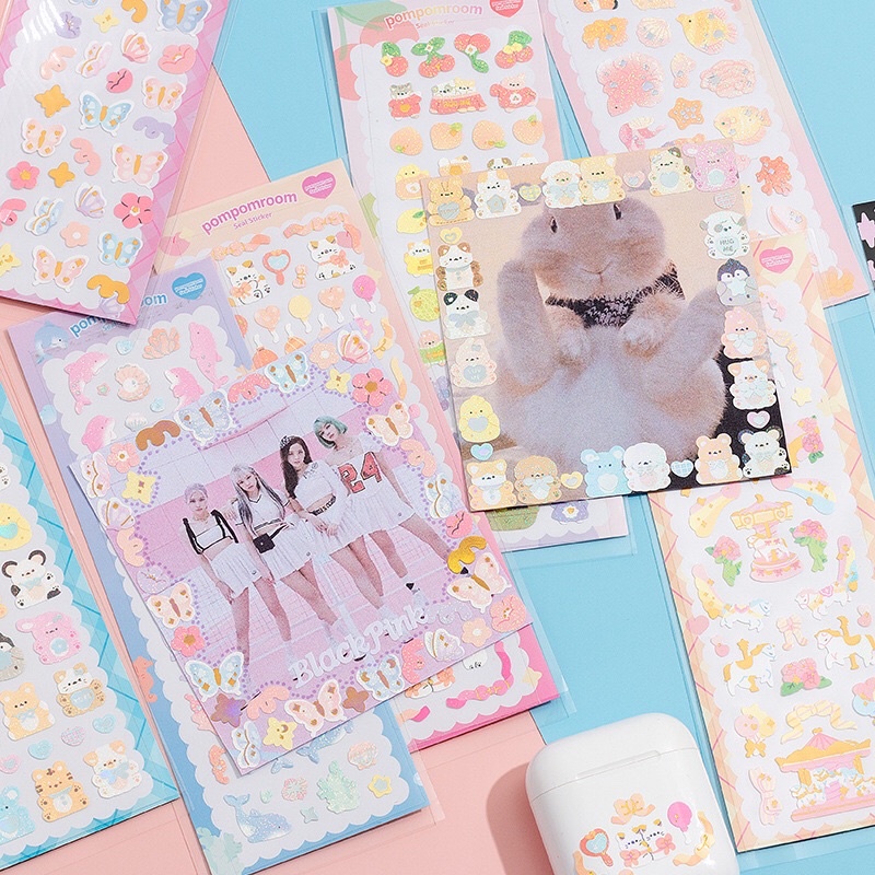 Sticker siêu dễ thương Pompomroom_trang trí card,top