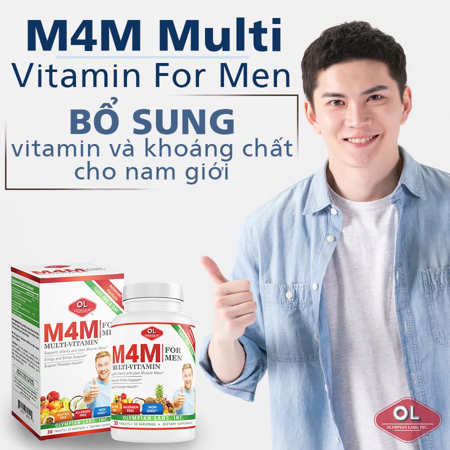 Viên Uống Bổ Sung Vitamin Cho Nam Giới Olympian Labs M4M Multi-Vitamin For Men 30 Viên