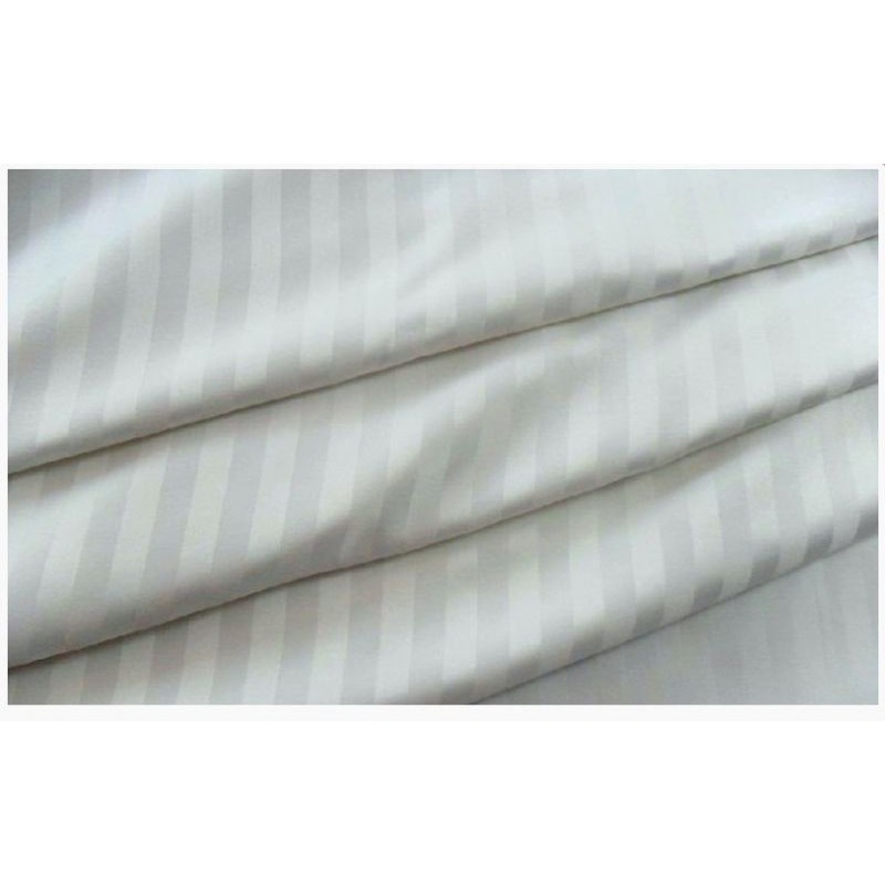 Vỏ chăn Cotton trắng Sọc cho khách sạn và gia đình