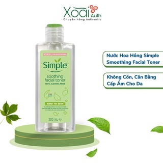 Nước Hoa Hồng Simple Smoothing Facial Toner 200ml Cân Bằng Cấp Ẩm Cho Da