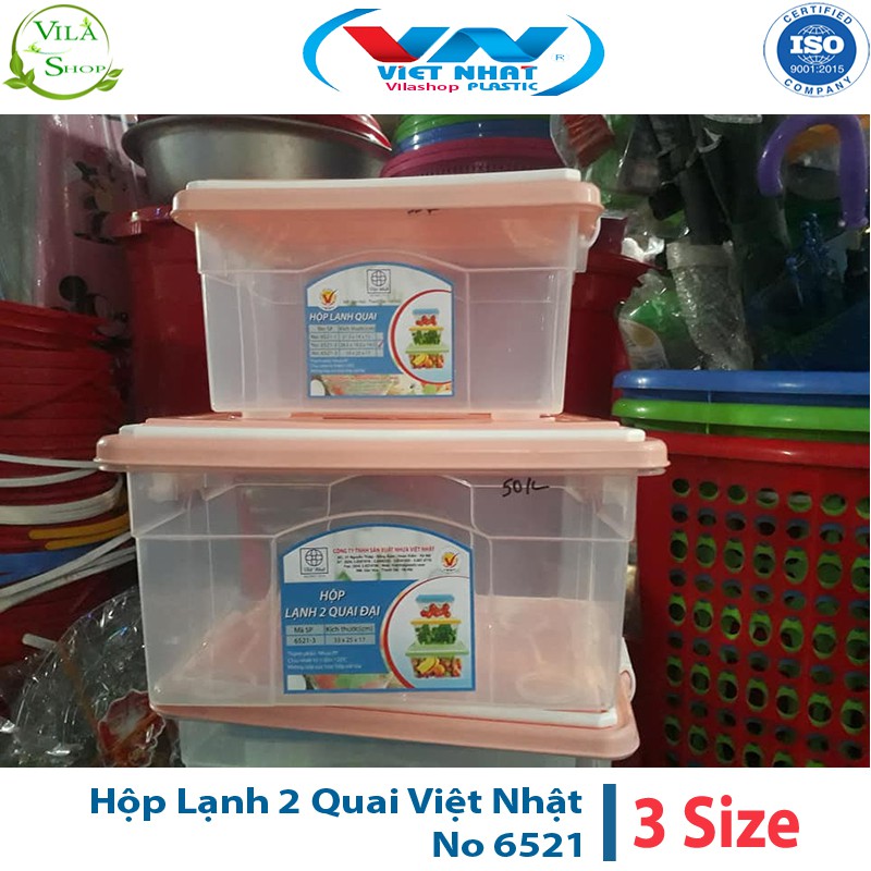 [ Bộ 2 ] Hộp Đựng Thực Phẩm, Hộp Lạnh 2 Quai Bảo Quản Thực Phẩm Việt Nhật No 6521 - 1 Và No 6521 - 2 | BigBuy360 - bigbuy360.vn
