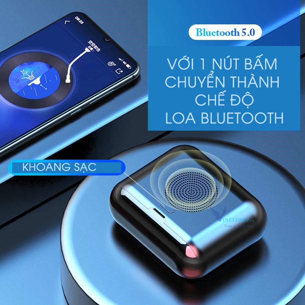 (SIÊU GIẢM GIÁ) Tai Nghe Bluetooth TWS 5.0 Cảm Ứng Thông Minh 3 in 1 Âm Thanh vòm 9D Dock sạc kiêm loa Mẫu mới 2019 -dc3