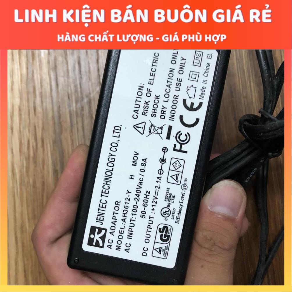 Nguồn Adapter 12V2.1A 5.5x2.1MM chính hãng JENTEC, nguồn công suất thực