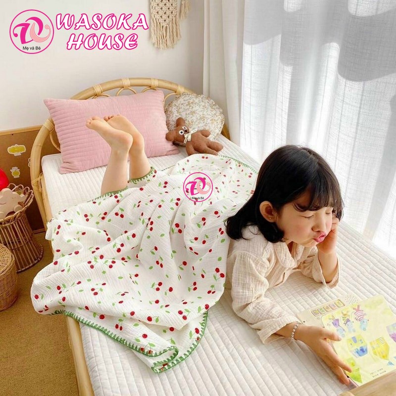 Khăn tắm trẻ em cotton 100% Organic, KT80x100cm, siêu mềm mịn, thoáng khí, nhiều họa tiết siêu dễ thương