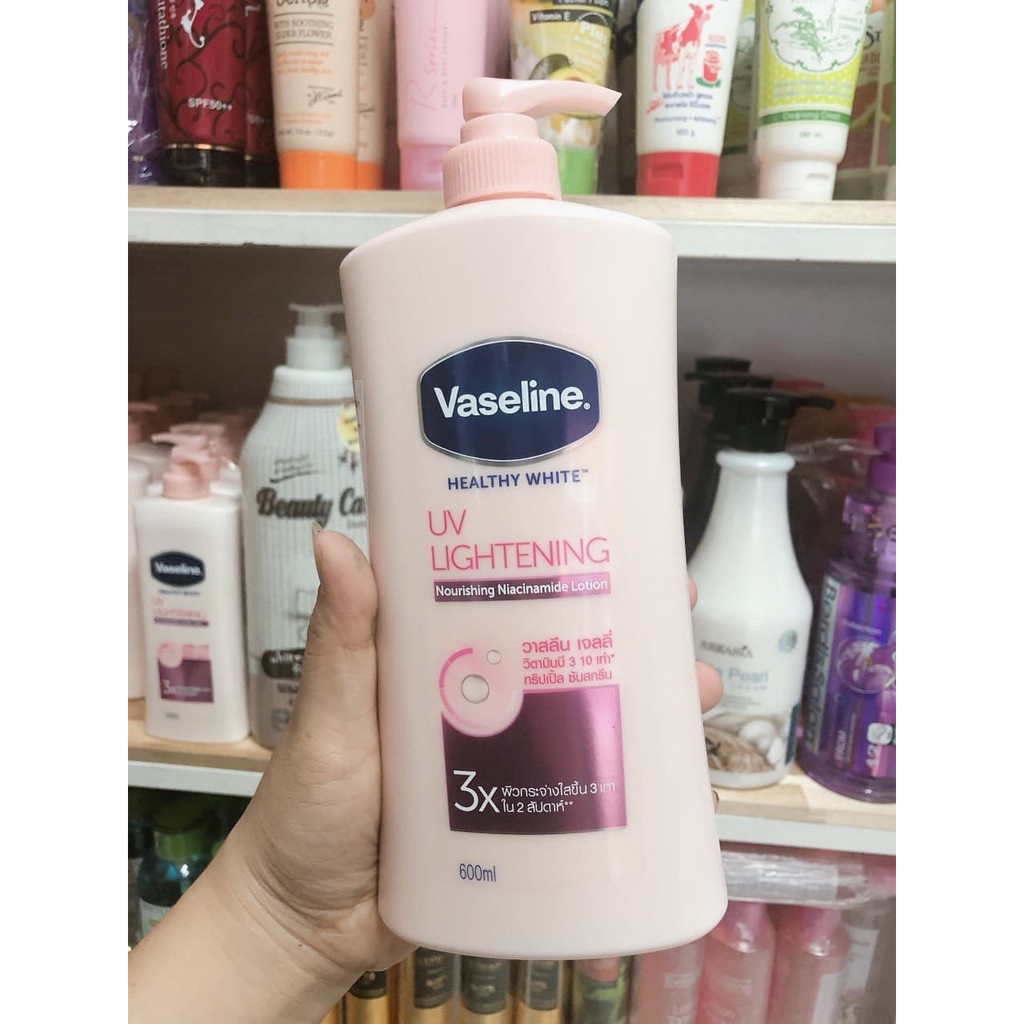 Vaseline dưỡng thể trắng da tác động 10x có chống nắng UV Thái Lan 600ml