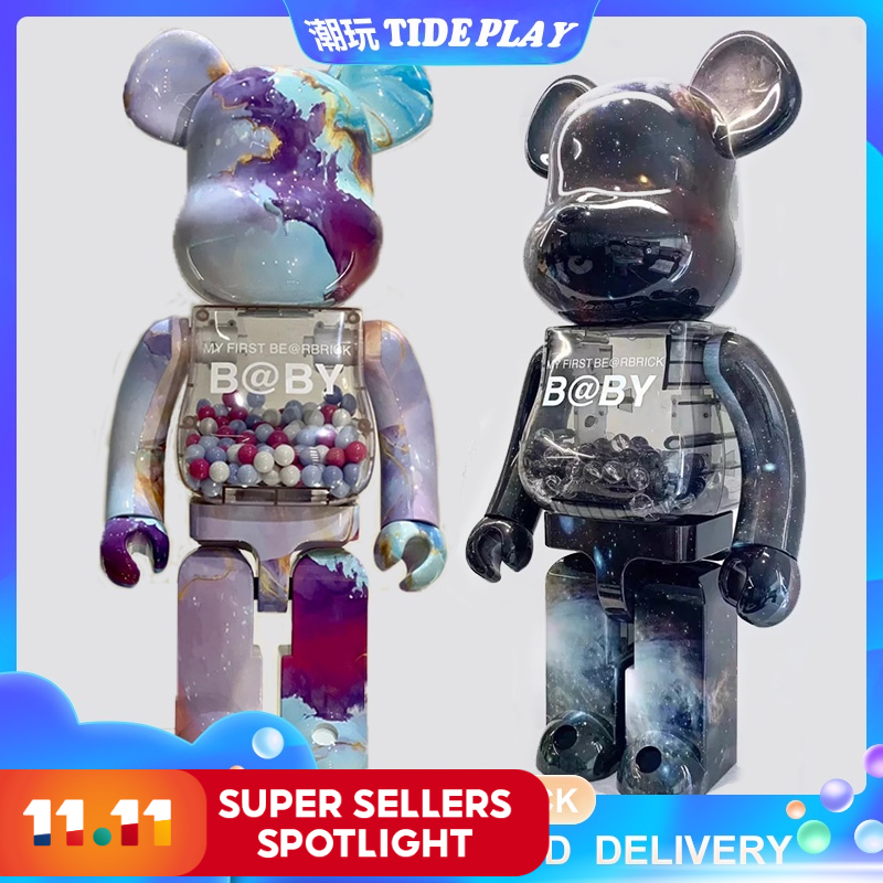 mô hình bearbrick 400% 28CM Gấu Bearbrick Bông Mạ Điện Trang Trí Phòng Khách / Văn Phòng