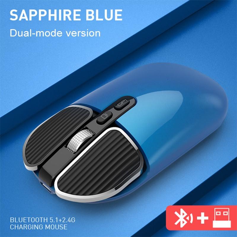 Chuột Máy Tính Không Dây 2.4g Bluetooth 5.1