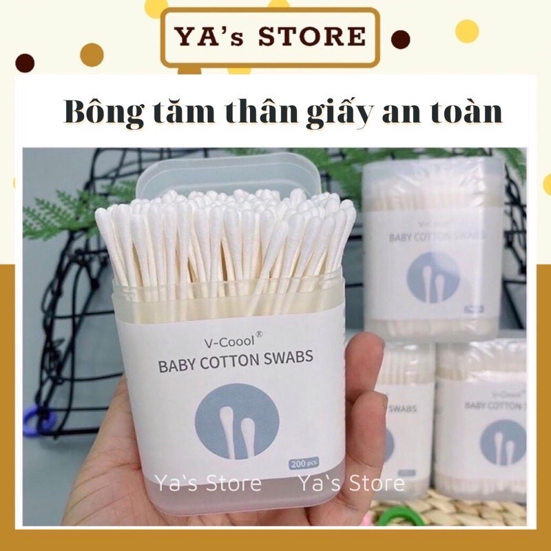 Bông Tăm Thân Giấy An Toàn Cho Bé