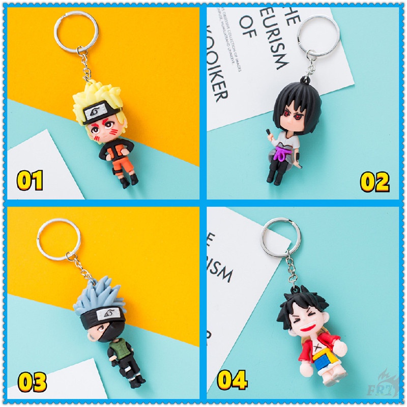 ✪ Naruto VS. Móc Khóa Hình Nhân Vật Hoạt Hình One Piece ✪ 1 Móc Khóa Hình Nhân Vật Sasuke Kakashi Luffy Zoro Chopper