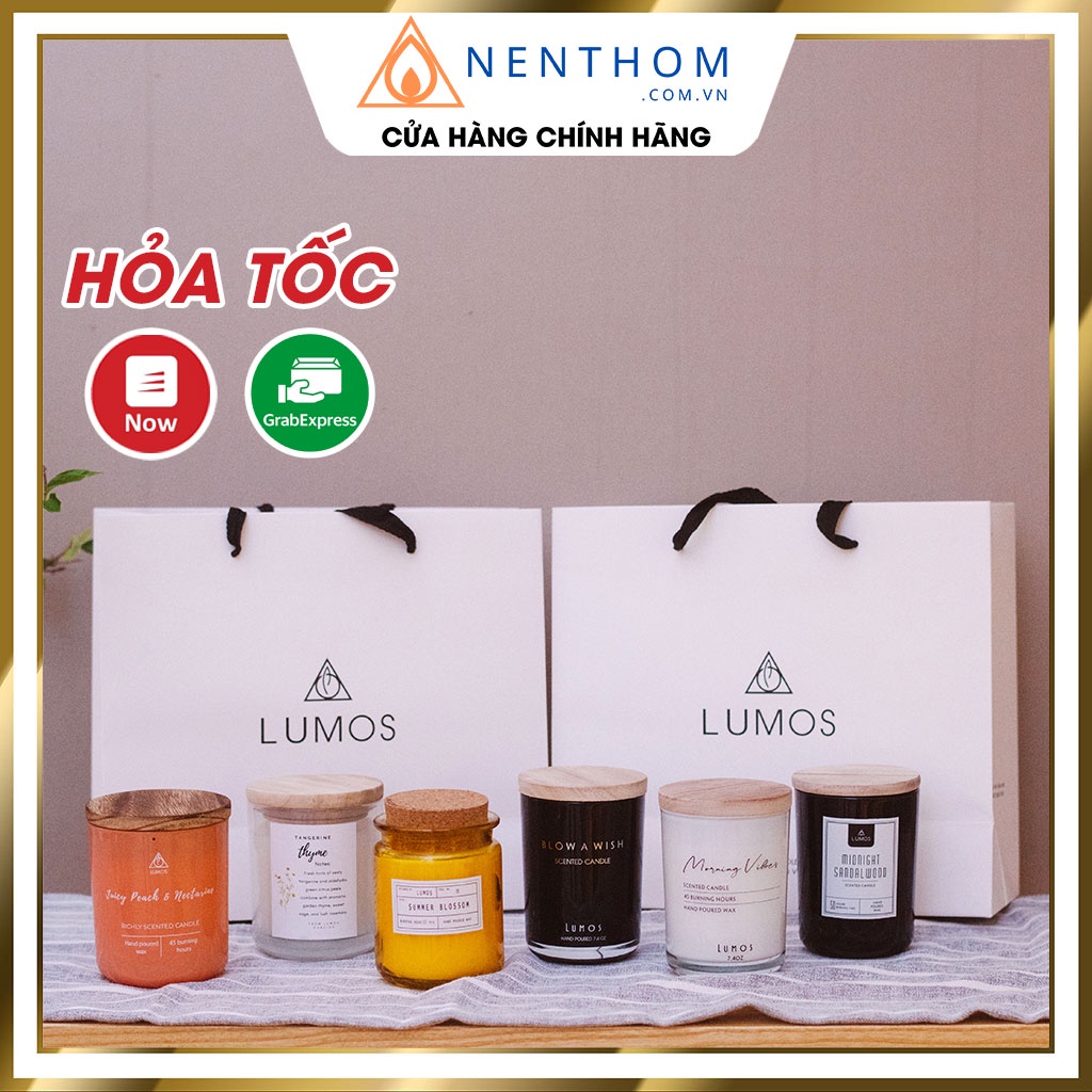 [Đủ Mùi] Nến Thơm Lumos Cao Cấp, Nến Sáp Tinh Dầu Tự Nhiên 100% - LM01