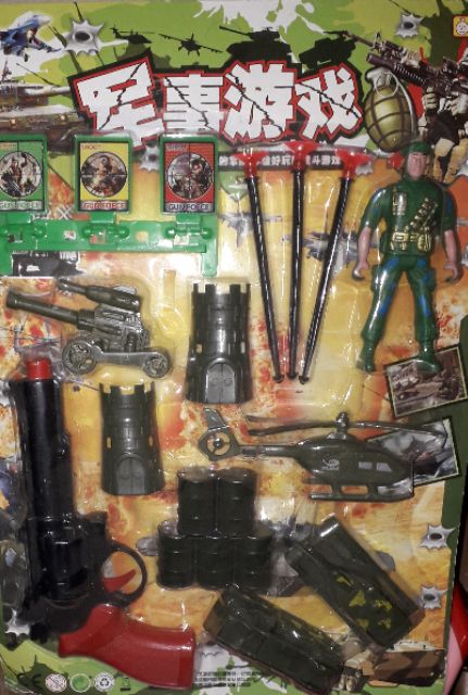 Sét mô hình lính và các phụ kiện đi kèm bằng nhựa