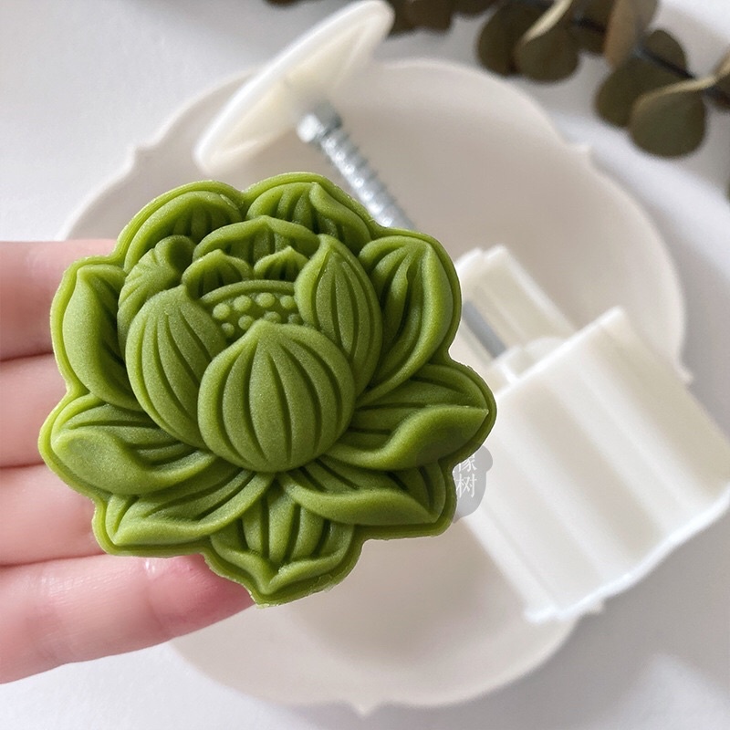 Khuôn lò xo làm bánh Trung Thu Hoa SEN BÚP 75g/150g