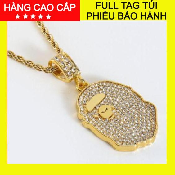 [Freeship - Clip thật] Dây chuyền Bape, dây chuyền Bape layer phong cách Hip Hop