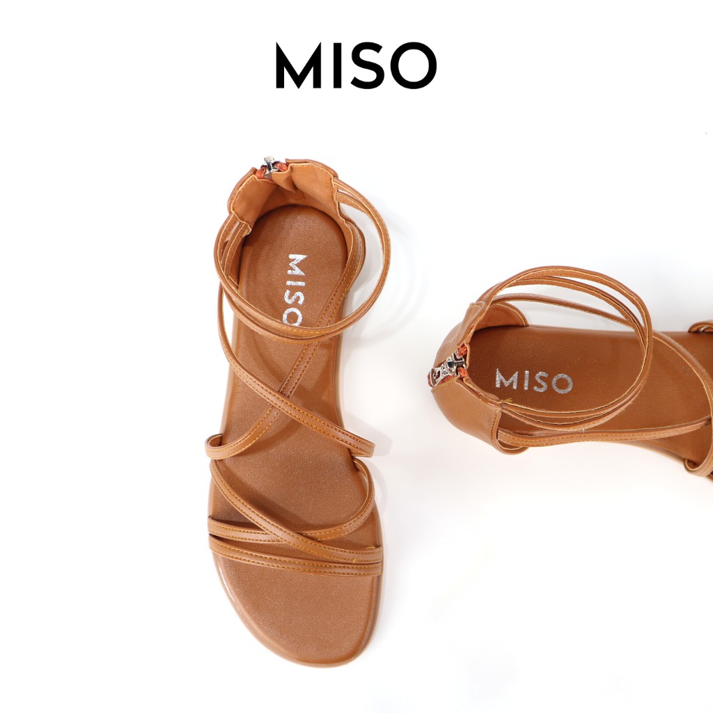 Giày sandal nữ phong cách chiến binh Bohemian đan dây đế bệt phối dây kéo trẻ trung hottrend 2021 MISO M041