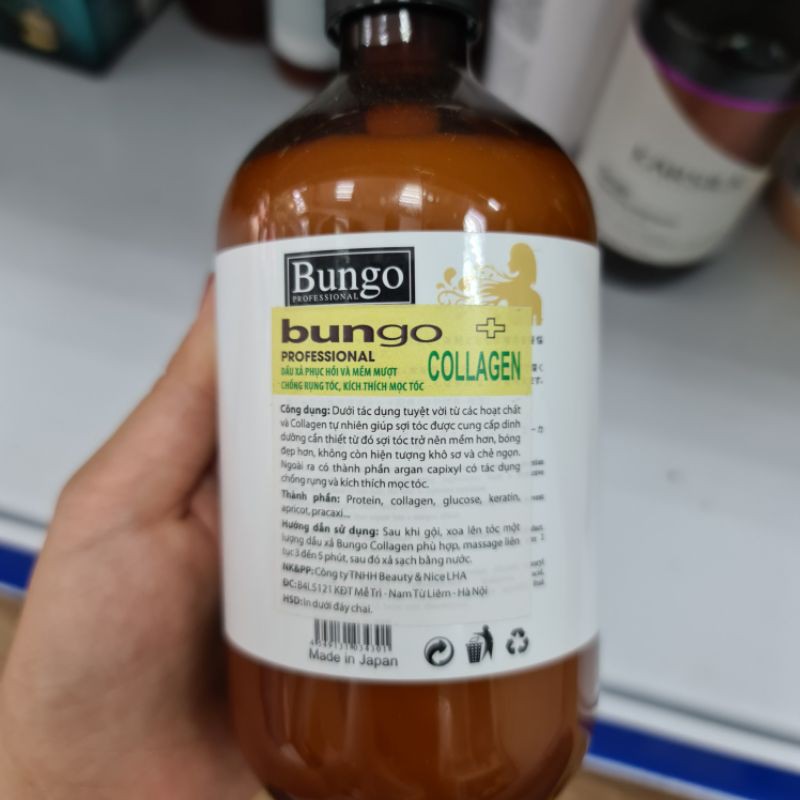 (SALE GIÁ GỐC) LẺ DẦU XẢ BUNGO COLLAGEN 500ML