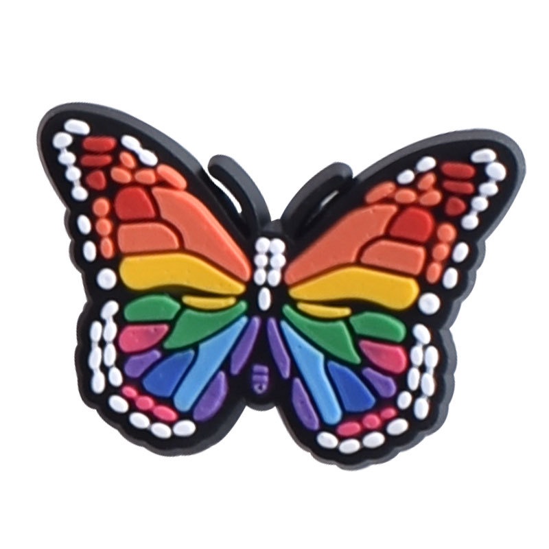 con bướm đầy màu sắc PVC phụ kiện dép Crocs charm DIY khóa giày crocs jibbitz crocs trang trí lỗ giày phụ kiện giày dép crocs nút trang trí giày trẻ em Dép Sandal Đồ trang sức Quà tặng sáng tạo món quà đặc biệt