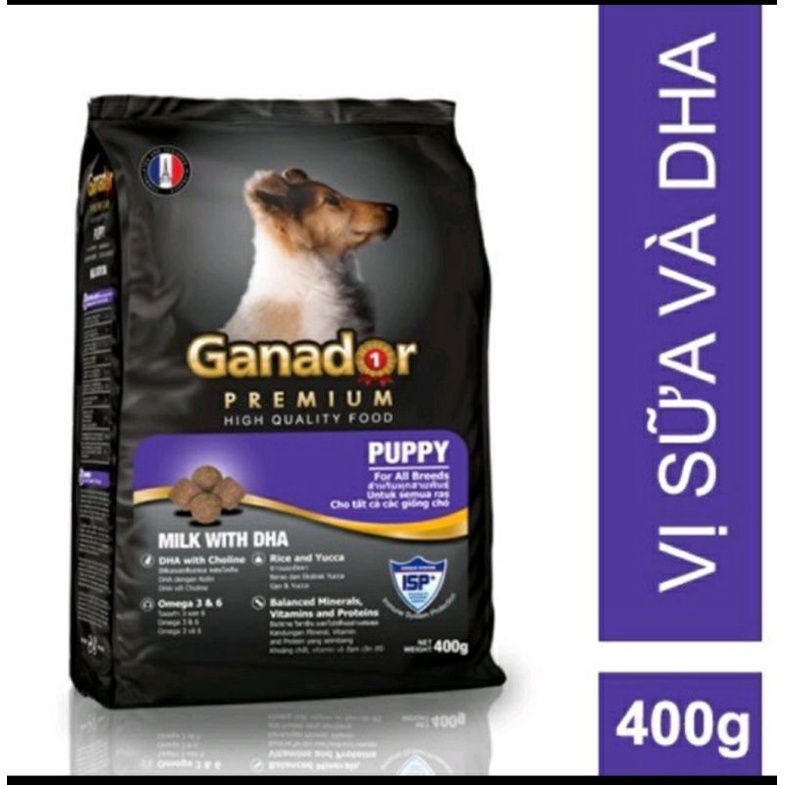 Thức ăn cho chó Ganador Adult - Puppy. Thức ăn hạt cao cấp nhập khẩu từ Pháp Gói 400g