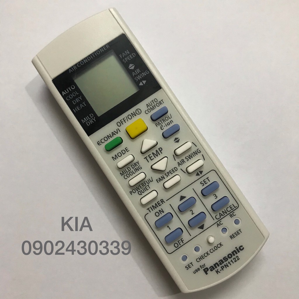 Remote đa năng dùng cho máy lạnh  .Panasonic K-PN1122 - Điều khiển dùng cho điều hòa  ..Panasonic K-PN1122