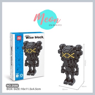 Miniblock Kaws đen - Xếp hình kaws size L