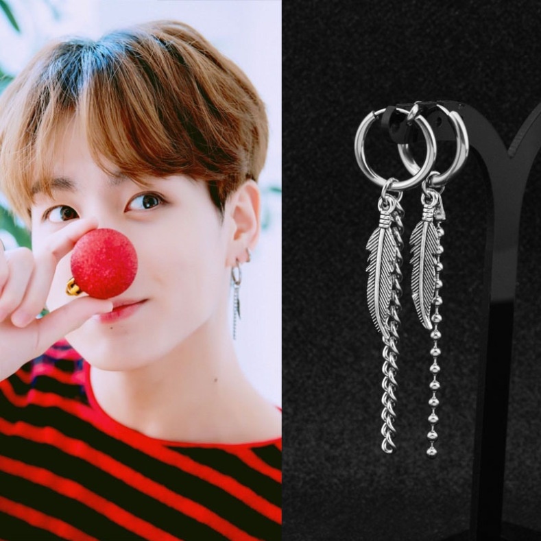 Khuyên tai giống Jungkook BTS khuyên tròn nam Unisex